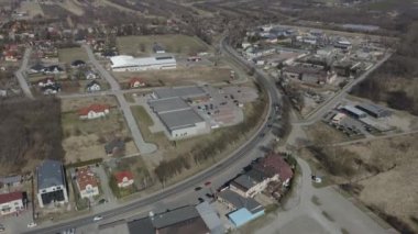 Güzel Panorama Emlak Przysucha Hava Manzarası Polonya. Yüksek kalite 4k görüntü