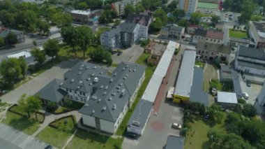Güzel Atölye Bölgesi Belchatow Hava Manzarası Polonya. Yüksek kalite 4k görüntü