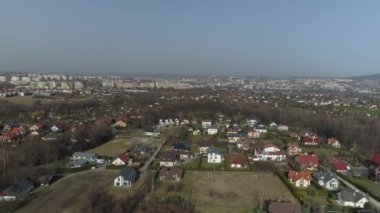 Güzel Panorama Bielsko Biala Hava Manzarası Polonya. Yüksek kalite 4k görüntü