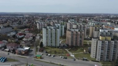 Panorama Gökdelenleri Zamosc Hava Görüntüsü Polonya. Yüksek kalite 4k görüntü