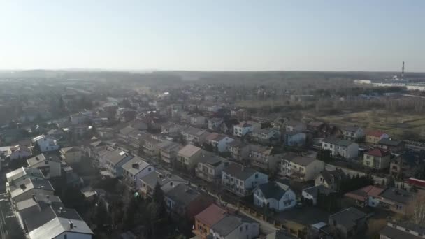 Beautiful Panorama Housing Estate Opoczno Aerial View Poland Vysoce Kvalitní — Stock video
