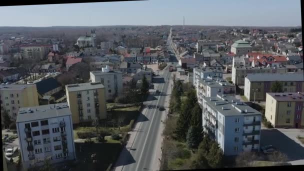 Panorama Housing Estate Przysucha Vista Aérea Polonia Imágenes Alta Calidad — Vídeos de Stock