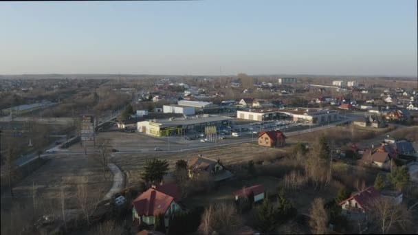 Prachtig Panorama Opoczno Luchtfoto Uitzicht Polen Hoge Kwaliteit Beeldmateriaal — Stockvideo