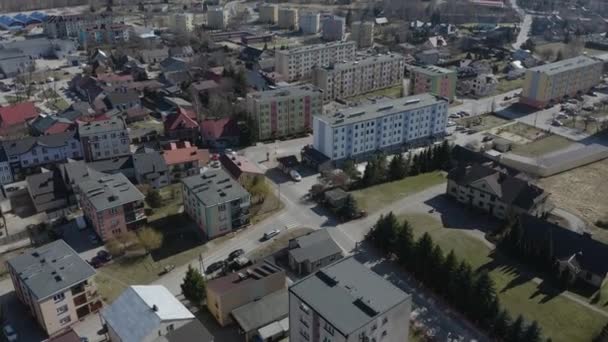 Panorama Osiedle Przysucha Aerial View Poland Wysokiej Jakości Materiał — Wideo stockowe
