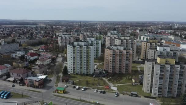 Panorama Mrakodrapy Zamosc Aerial View Polsko Vysoce Kvalitní Záběry — Stock video