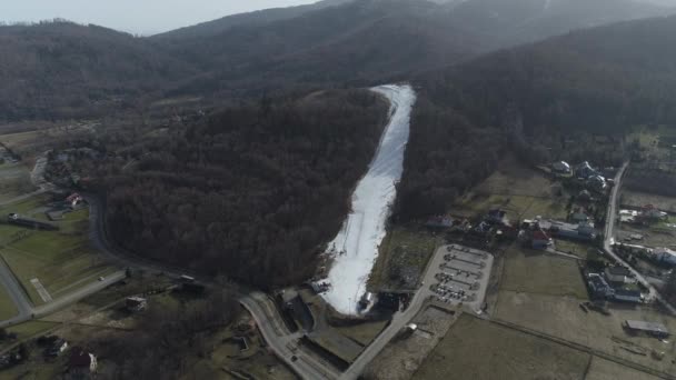 Panoráma Mountain Debowiec Bielsko Biala Légi Kilátás Lengyelország Kiváló Minőségű — Stock videók