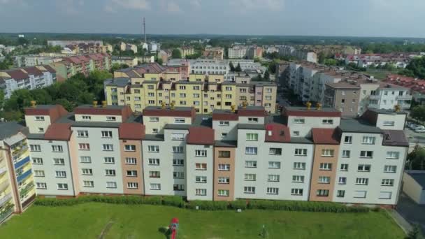 Housing Estate Przytorze Belchatow Vista Aerea Polonia Filmati Alta Qualità — Video Stock