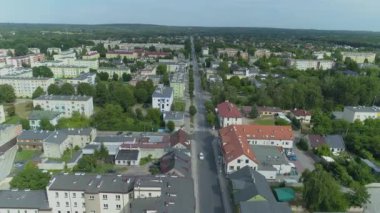 Güzel Panorama Zgierz Hava Görüntüsü Polonya. Yüksek kalite 4k görüntü