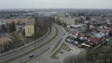 Güzel Panorama Sokağı Chelm Hava Manzarası Polonya. Yüksek kalite 4k görüntü