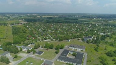 Panorama Tahsis Bahçeleri Belchatow Hava Görünümü Polonya. Yüksek kalite 4k görüntü