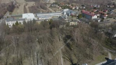 Güzel Müze Parkı Przysucha Hava Manzarası Polonya. Yüksek kalite 4k görüntü