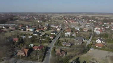 Güzel Panorama Treni Lezajsk Hava Manzarası Polonya. Yüksek kalite 4k görüntü