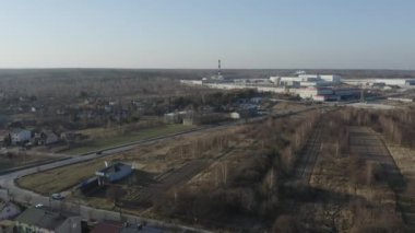 Güzel Panorama Opoczno Hava Görüntüsü Polonya. Yüksek kalite 4k görüntü