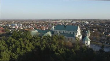 Güzel Panorama Manastırı Lezajsk Hava Manastırı Polonya. Yüksek kalite 4k görüntü