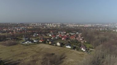 Güzel Panorama Bielsko Biala Hava Manzarası Polonya. Yüksek kalite 4k görüntü