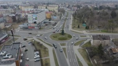 Güzel Panorama Kavşağı Chelm Hava Manzaralı Polonya. Yüksek kalite 4k görüntü