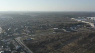 Güzel Panorama Opoczno Hava Görüntüsü Polonya. Yüksek kalite 4k görüntü