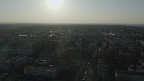Όμορφο Πανόραμα Swidnik Αεροφωτογραφία Πολωνία Υψηλής Ποιότητας Πλάνα — Αρχείο Βίντεο