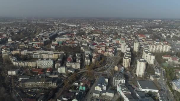 Красивая Панорама Bielsko Biala Воздушный Вид Польши Высококачественные Кадры — стоковое видео