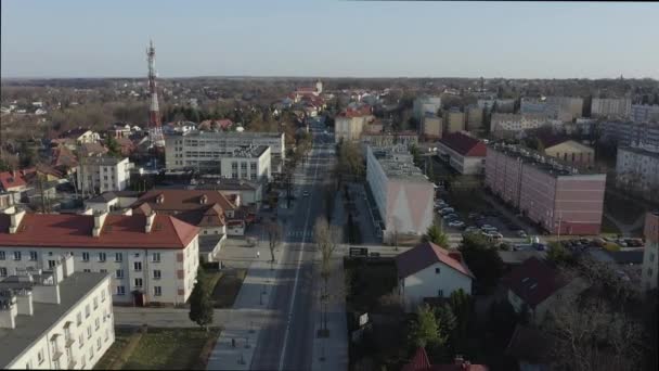 Bella Panorama Housing Estate Lezajsk Vista Aerea Polonia Filmati Alta — Video Stock