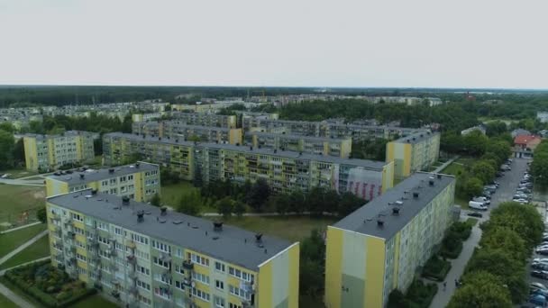 Bella Panorama Housing Estate Zgierz Vista Aerea Polonia Filmati Alta — Video Stock