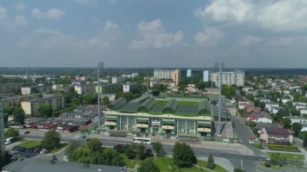Panorama Stadion Belchatow Uitzicht Vanuit Lucht Polen Hoge Kwaliteit Beeldmateriaal — Stockvideo
