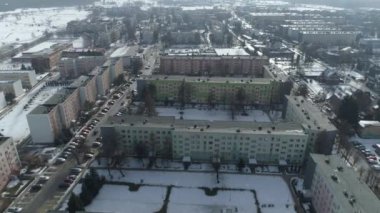 Güzel Panorama Konutları Nowy Targ Hava Manzaralı Polonya. Yüksek kalite 4k görüntü