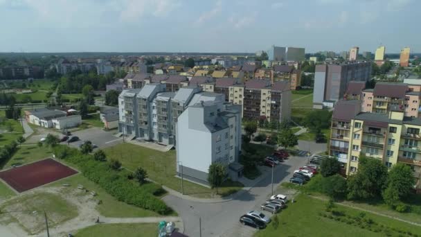 Housing Estate Przytorze Belchatow Aerial View Poland High Quality Footage — Stock Video