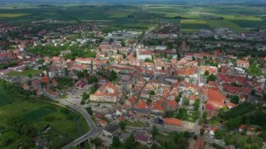 Güzel Panorama Jawor Hava Görüntüsü Polonya. Yüksek kalite 4k görüntü