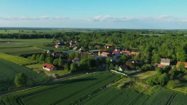 Güzel manzara Gieraltowiec Hava Manzarası Polonya. Yüksek kalite 4k görüntü