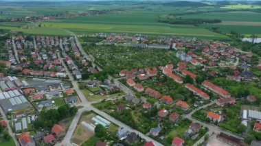 Güzel Panorama Jawor Hava Görüntüsü Polonya. Yüksek kalite 4k görüntü