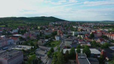 Güzel Panorama Strzegom Hava Görüntüsü Polonya. Yüksek kalite 4k görüntü