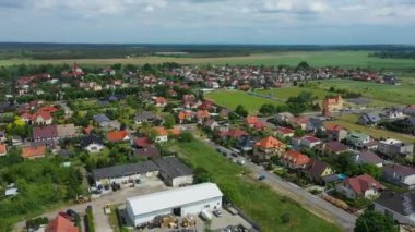 Güzel Manzara Prochowice Hava Manzarası Polonya. Yüksek kalite 4k görüntü