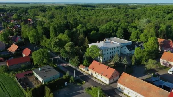 School Park Gieraltowiec Aerial View Poland Wysokiej Jakości Materiał — Wideo stockowe