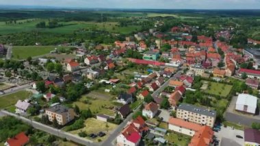 Güzel Manzara Prochowice Hava Manzarası Polonya. Yüksek kalite 4k görüntü