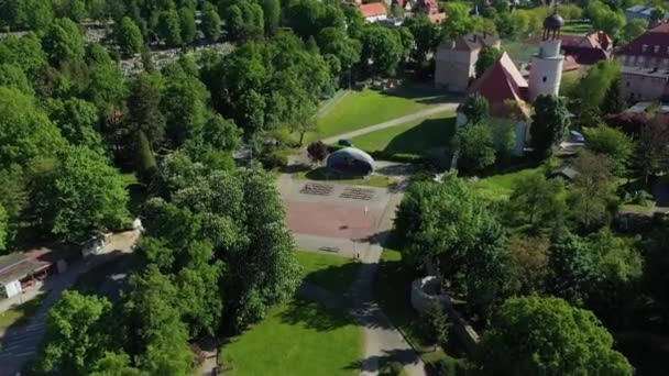 Plac Rekreacyjny Ziebice Aerial View Poland Wysokiej Jakości Materiał — Wideo stockowe