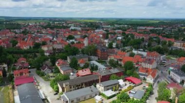 Güzel Panorama Jawor Hava Görüntüsü Polonya. Yüksek kalite 4k görüntü