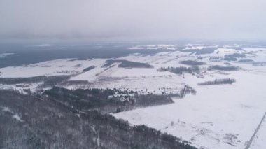 Güzel Panorama Dağı Tepesi Gora Kamiensk Hava Manzarası Polonya. Yüksek kalite 4k görüntü