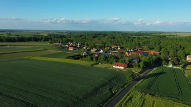 Güzel manzara Gieraltowiec Hava Manzarası Polonya. Yüksek kalite 4k görüntü