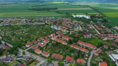 Güzel Panorama Bahçeleri Jawor Hava Görünümü Polonya. Yüksek kalite 4k görüntü