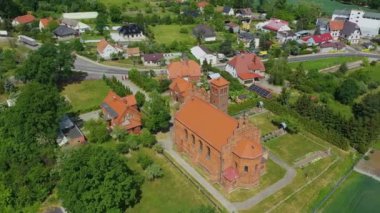 Güzel Kilise Hava Manzarası Polonya. Yüksek kalite 4k görüntü