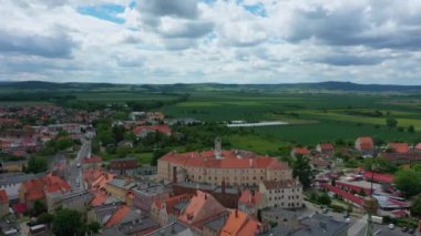 Güzel Kale Panorama Jawor Hava Görüntüsü Polonya. Yüksek kalite 4k görüntü