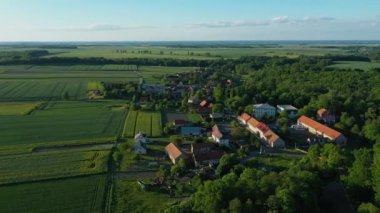 Güzel manzara Gieraltowiec Hava Manzarası Polonya. Yüksek kalite 4k görüntü