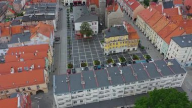 Güzel Eski Şehir Jawor Hava Manzarası Polonya. Yüksek kalite 4k görüntü