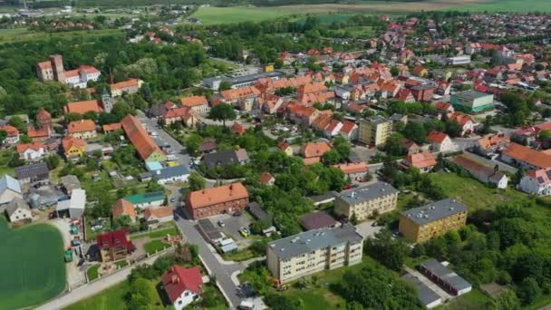 Beau Paysage Prochowice Vue Aérienne Pologne Images Haute Qualité — Video