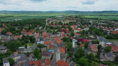 Güzel Panorama Jawor Hava Görüntüsü Polonya. Yüksek kalite 4k görüntü