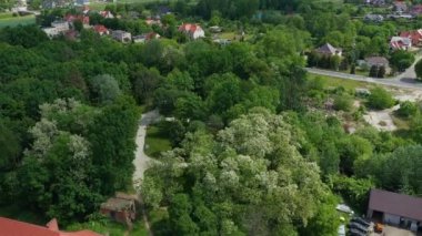 Güzel Park Manzarası Prochowice Hava Manzarası Polonya. Yüksek kalite 4k görüntü