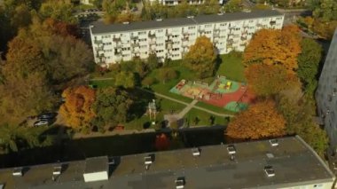 Oyun parkı Wrzeciono Varşova Hava Görüntüsü Polonya. Yüksek kalite 4k görüntü