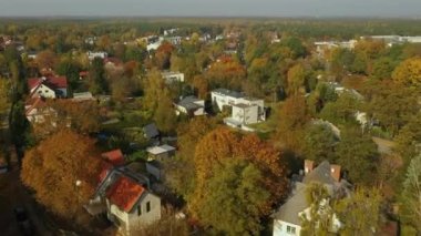 Güzel Konut Malikanesi Varşova Hava Manzarası Polonya. Yüksek kalite 4k görüntü