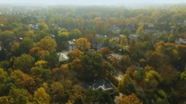 Güzel Konut Malikanesi Varşova Hava Manzarası Polonya. Yüksek kalite 4k görüntü